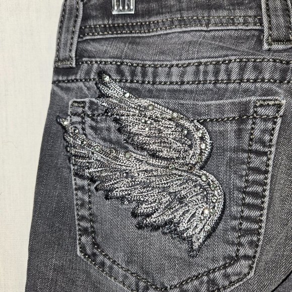 Women's Gray Embellished Jeans - Picture 7 of 8